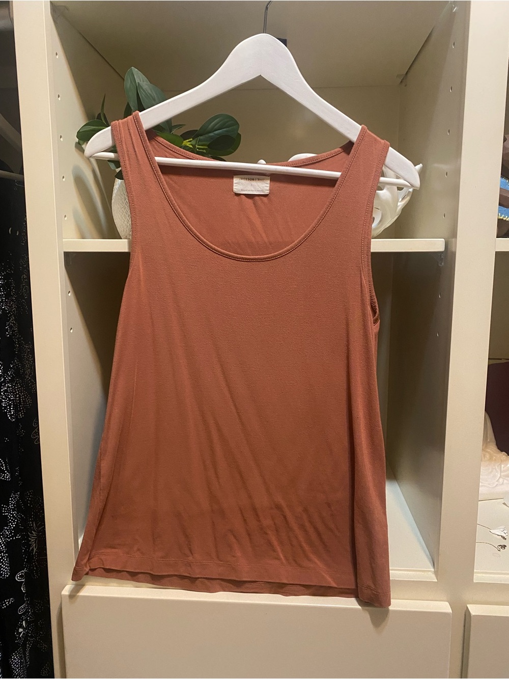 Jackson Rowe Sleeveless Scoop Neck Tank Top - Rusty Terracotta
